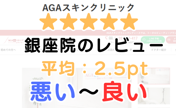 【レビュー調査】AGAスキンクリニック「銀座院」の口コミを解説！