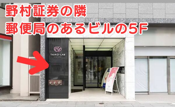 千葉院の道順⑤野村證券の隣の1Fに郵便局があるビルの5FがAGAスキンクリニック千葉院