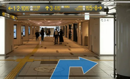 AGAスキンクリニック名駅錦通院の行き方①地下街からミッドランドスクエア方面へ向かう