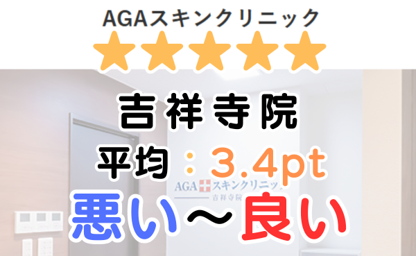 【レビュー解説！】AGAスキンクリニック「吉祥寺院」の口コミ評判