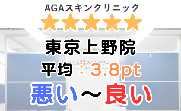 【口コミ解説！】AGAスキンクリニック東京上野院のレビュー評判！