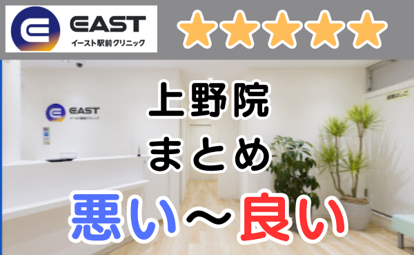 イースト駅前クリニック上野院の店舗画像と、悪い～良い口コミ評判まとめ
