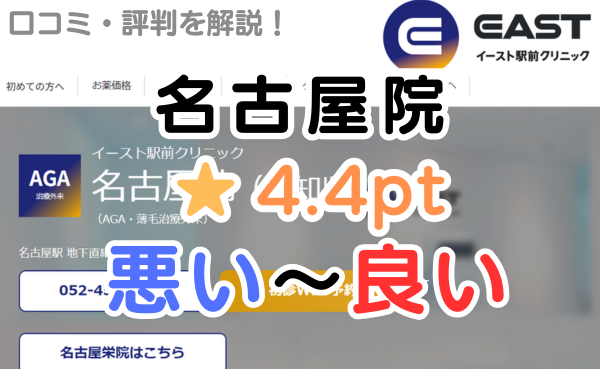 【偽物の評判？】イースト駅前クリニック「名古屋院」の口コミ解説！