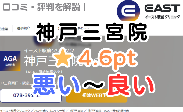 【偽物の評判？】イースト駅前クリニック「神戸三宮院」口コミ解説！