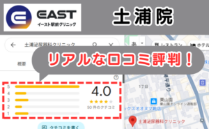 イースト駅前クリニック提携院、土浦泌尿器科クリニックの良い口コミ評判と、レビュー評価