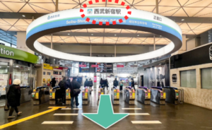 西武新宿線西武新宿駅からDr.AGAクリニック新宿院への詳細ルート①