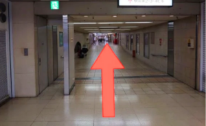ｲｰｽﾄ駅前ｸﾘﾆｯｸ大阪院の行き方(四つ橋線西梅田駅)④駅前第2・3・4ビルのほうへ進む