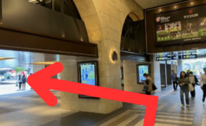 ｲｰｽﾄ駅前ｸﾘﾆｯｸ神戸三宮院の行き方(阪急三宮駅)③階段を下りたら左の公園側に進む