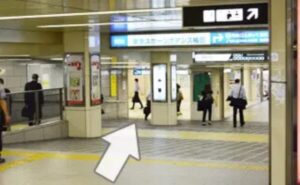 ②親和クリニック大阪院の地下鉄四つ橋線西梅田駅からのアクセス